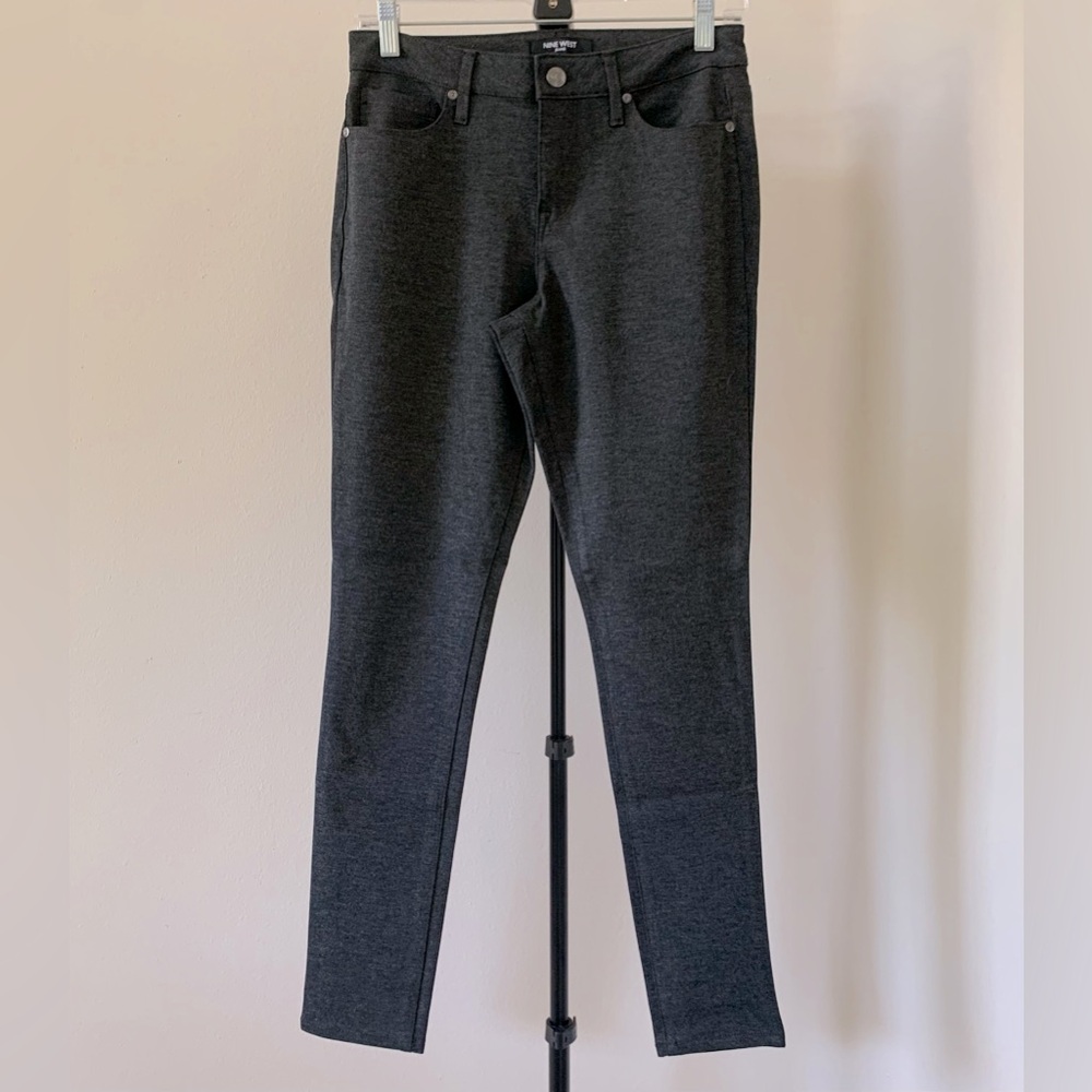 NWOT Nine West Heather Gray Gramercy Skinny Ponte Knit Leggings Size 4